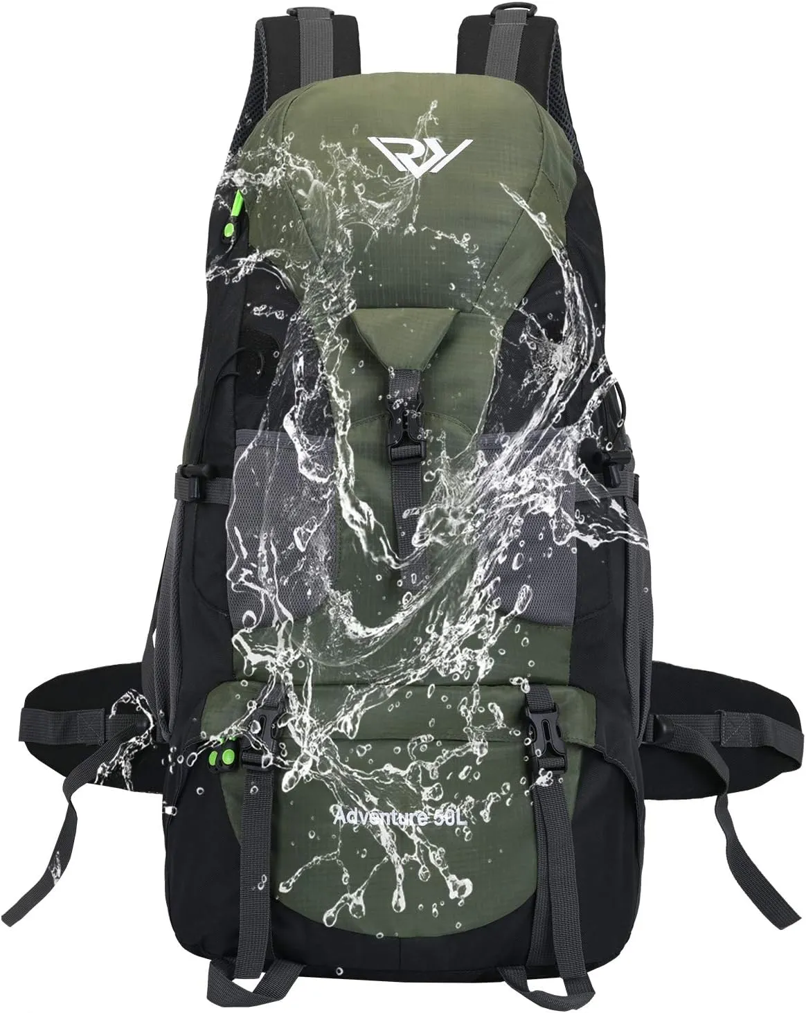 50L Hiking Backpack, Waterproof Lightweight Daypack for Outdoor Camping Travel