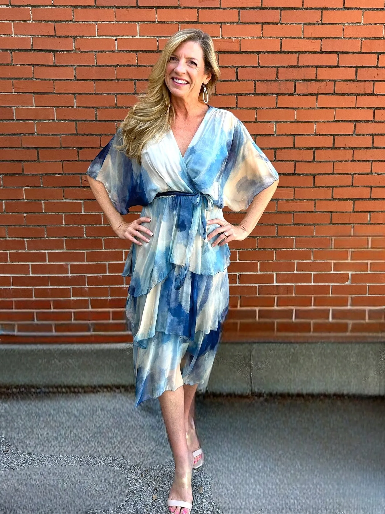 *FINAL SALE* Printed Layered Silk Dress - Multiple Colors