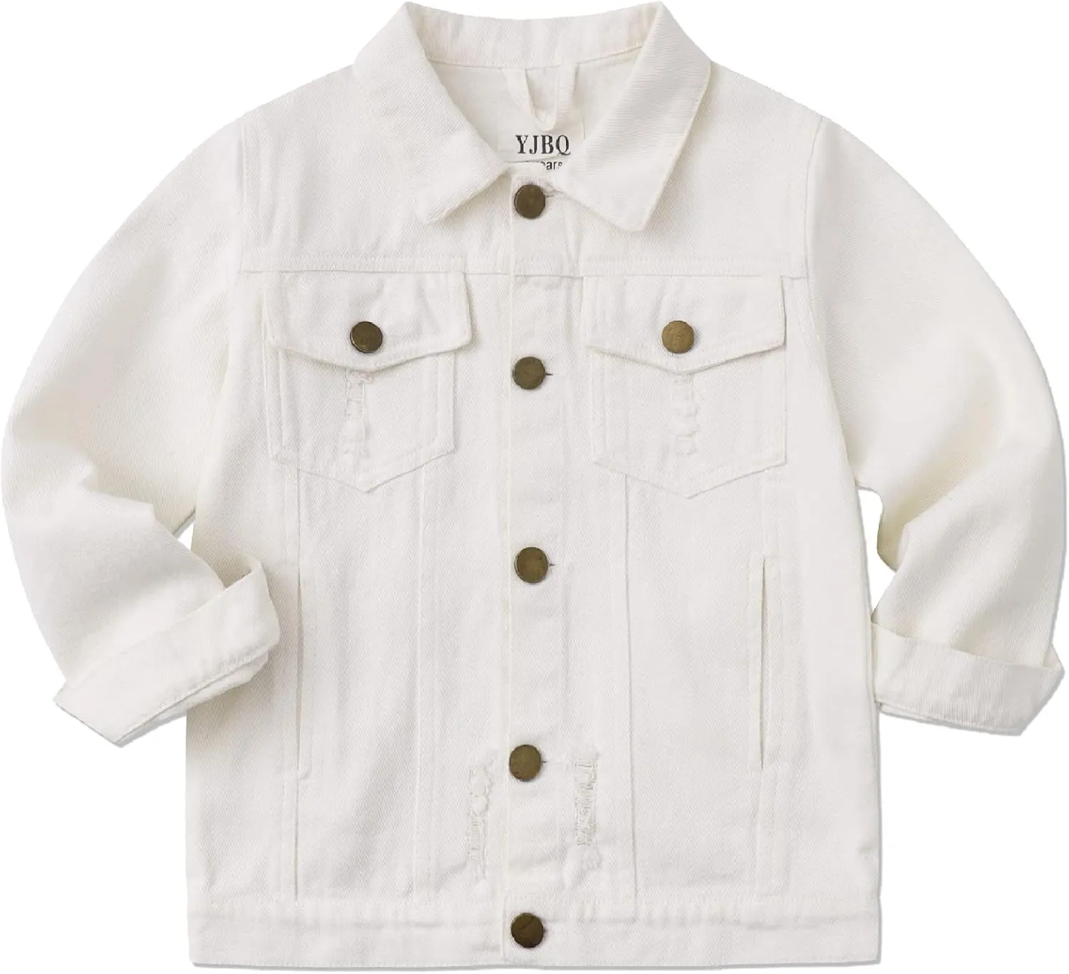 Girls Boys Jean Jacket for (4-14 Years Kids) Trendy Cozy Soft Ripped Denim Coat Casual Outerwear School Travel Teen Gift