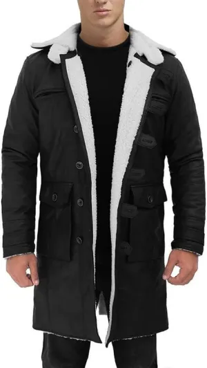 LP-FACON Mens BN Vest Costume Cosplay Military Jacket | Winter Shearling Coat Faux Leather