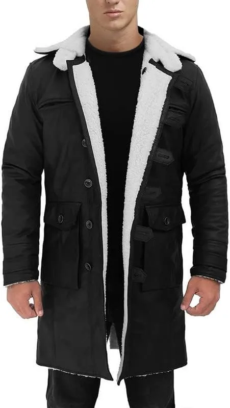 LP-FACON Mens BN Vest Costume Cosplay Military Jacket | Winter Shearling Coat Faux Leather