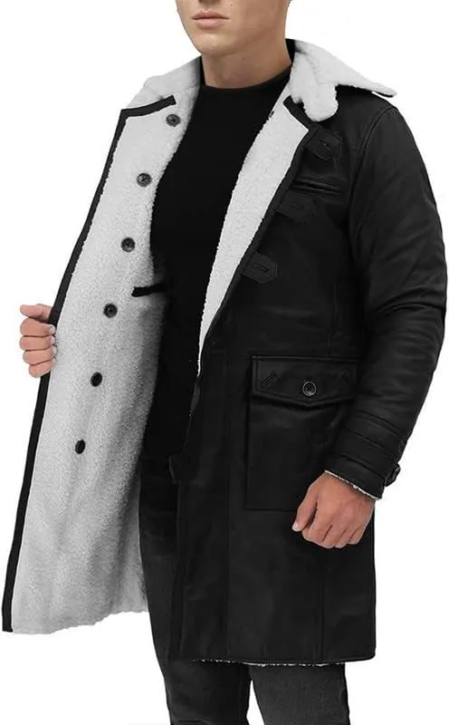 LP-FACON Mens BN Vest Costume Cosplay Military Jacket | Winter Shearling Coat Faux Leather