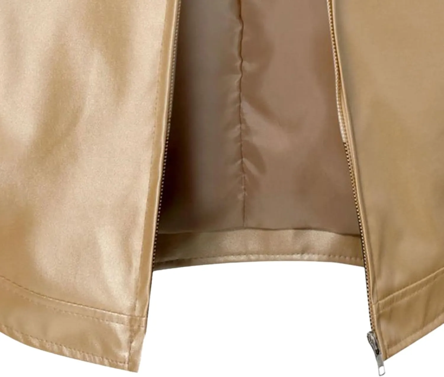 Men's Casual Leather Jacket Motorcycle Lightweight PU Outwear Stand Collar Bomber Leather Jacket