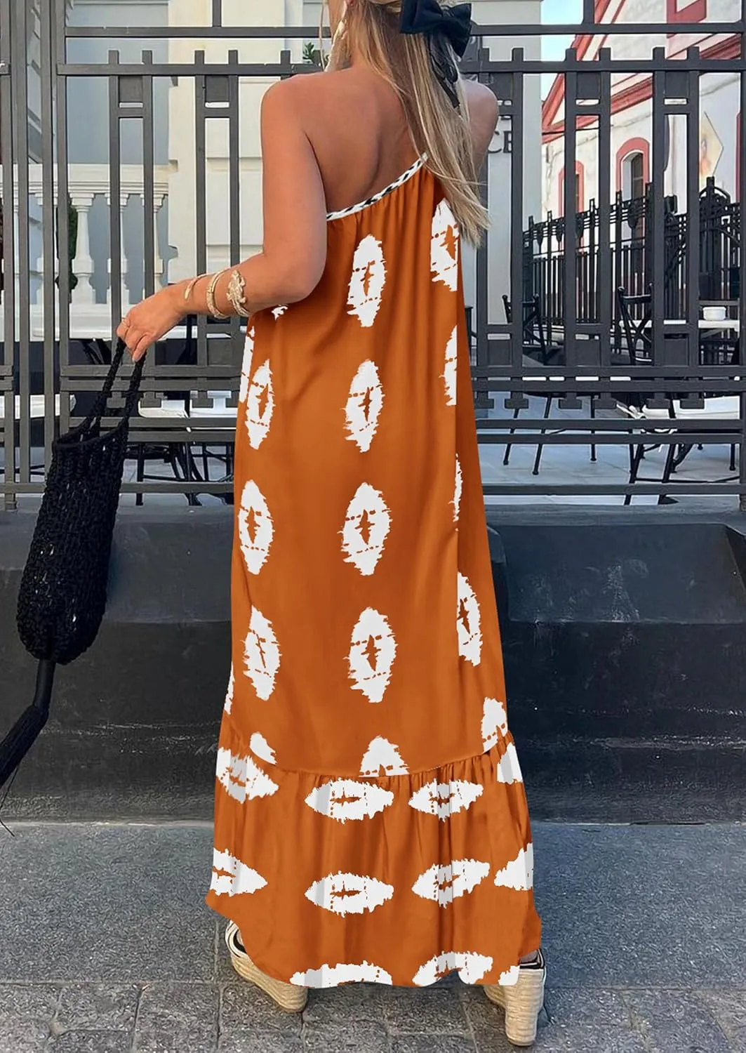 PRETTYGARDEN Women's 2025 Summer Maxi Dresses One Shoulder Printed Flowy Boho Beach Vacation Long Sundress