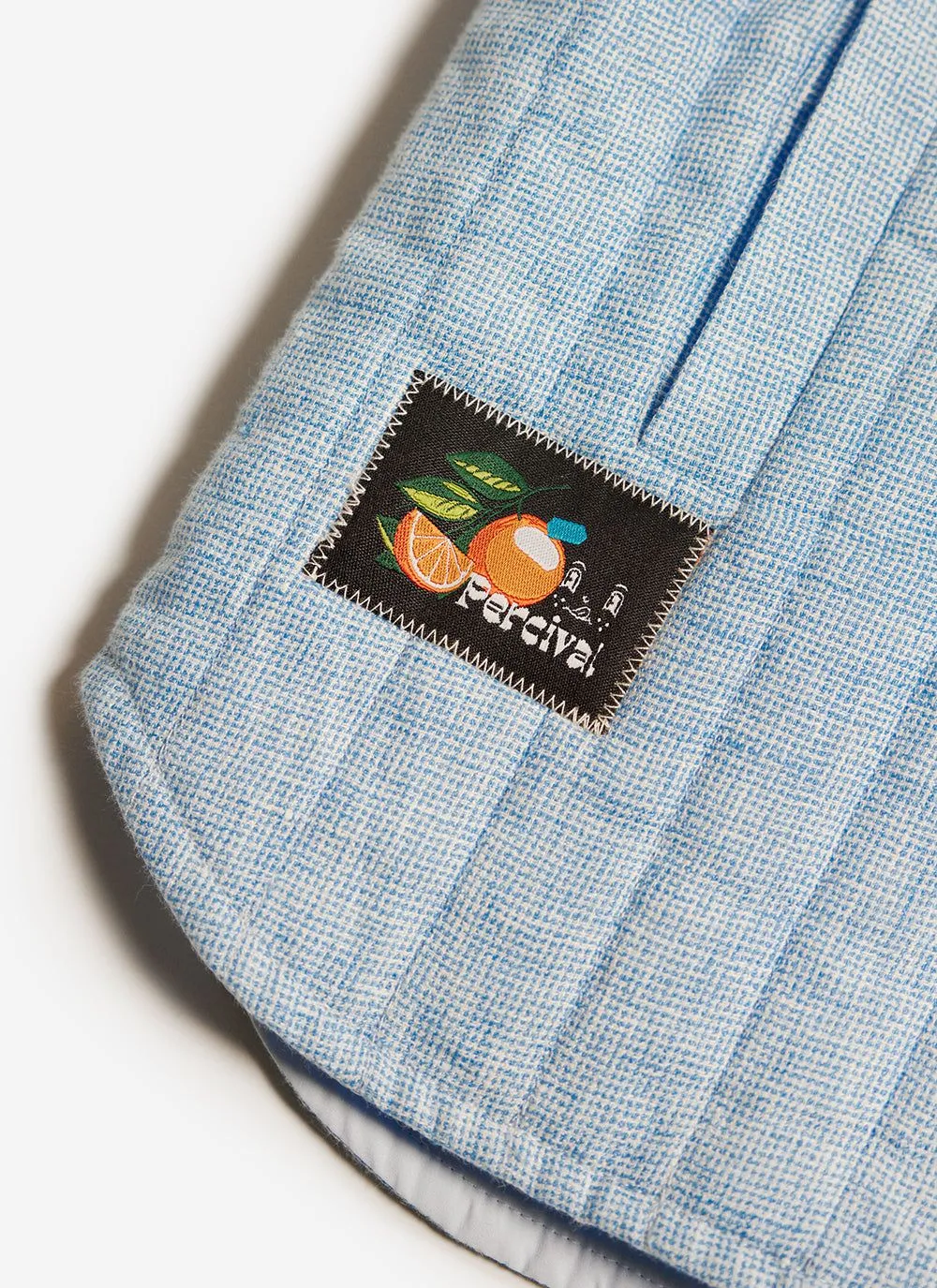 Quilted Overshirt | Linen | Light Blue