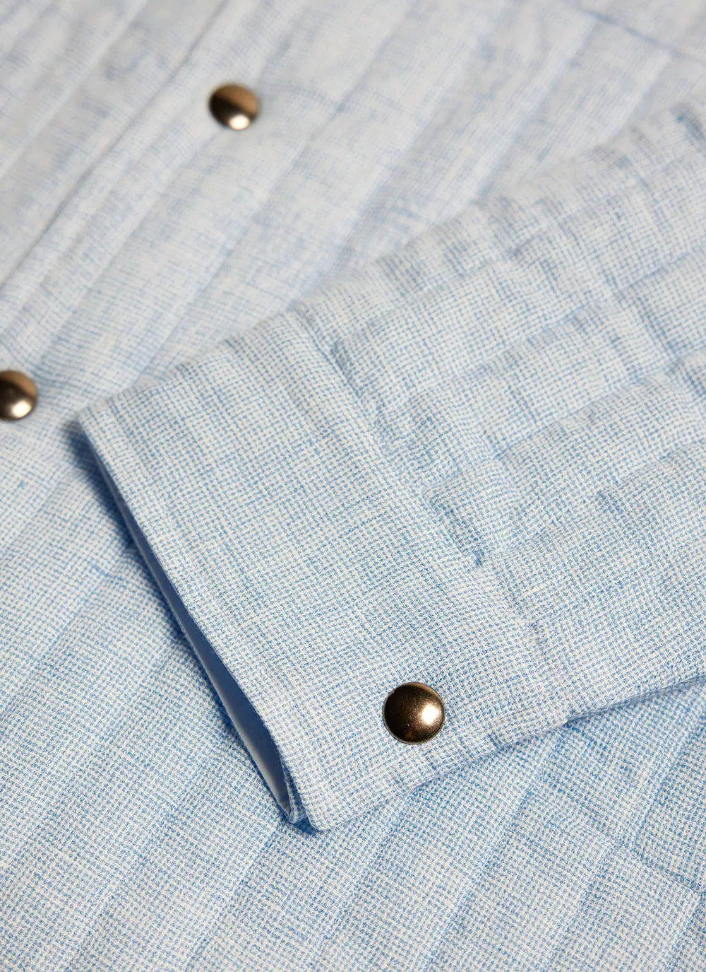 Quilted Overshirt | Linen | Light Blue