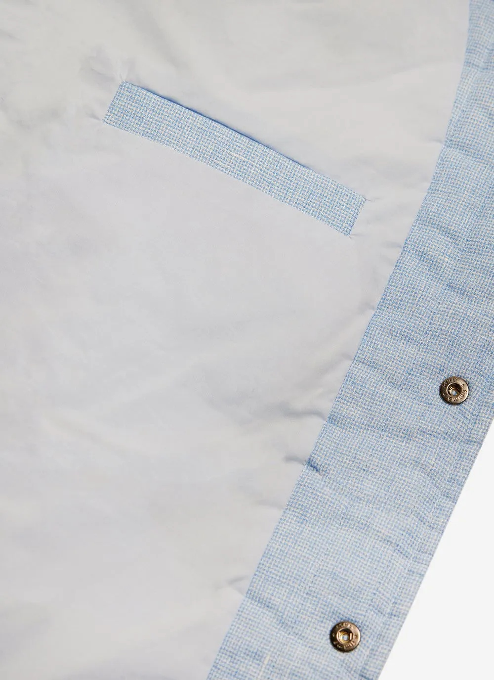Quilted Overshirt | Linen | Light Blue