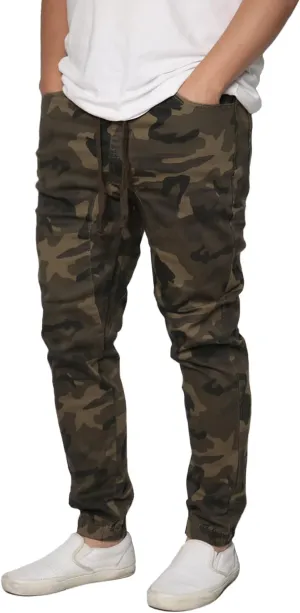 URBANJ Men's Casual Drop Crotch Denim Jogger Pants S-5XL