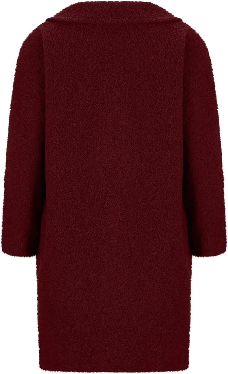 Women's Fuzzy Fleece Lapel Open Front Long Cardigan Coat Faux Fur Warm Winter Outwear Jackets Thick Loose Coats